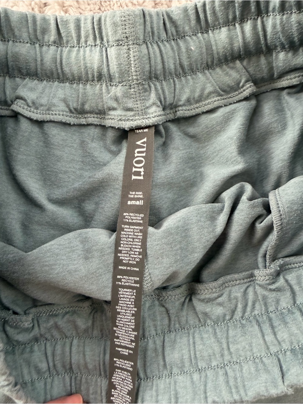 Vuori Teal Green Elastic-Waist Shorts - Picture 8 of 9